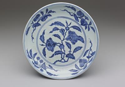 图片[2]-Dish with sprays of pomegranate flowers and fruit in underglaze blue, Xuande reign, 1426-1435-China Archive